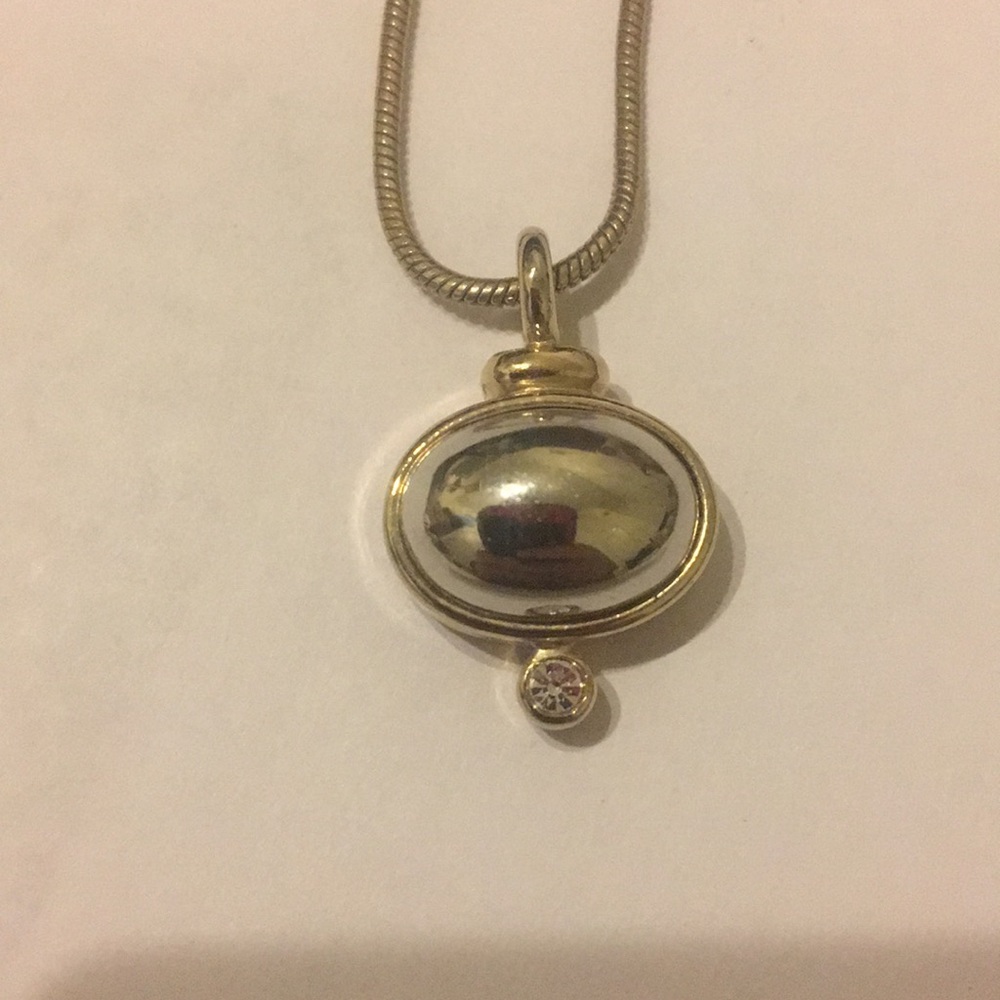 Gold and silver plate necklace